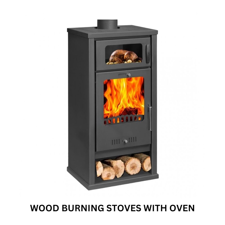 Wood burning stoves with oven